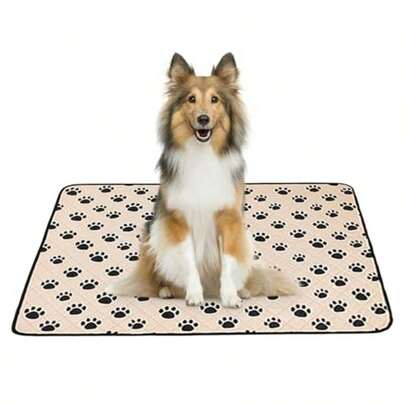 1pc/2pcs Apricot Dog Pee Pad, Reusable & Washable Pet Urine Pad, Leak-Proof Training Mat