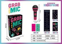 Fun Family Karaoke Board Game "Lucky Microphone Grab" - Trivia Quiz Cards For Party Night & Holiday Kids Gift - Micrô Grab-A - Xem 8