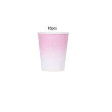 10/20/30pcs,Gradient Pink Party Tableware Set With Elegant Light Pink To Soft Magenta Ombre 7inch And 9inch Paper Plates,Shimmering Paper Cups,Pastel Sprinkle Dinnerware Party Plates And 9oz Cups For Girl Woman Birthday Wedding Showers,Anniversary - Multicolor - View 12
