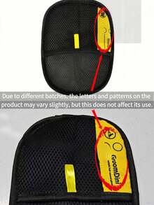 Upgraded Large Pet Static Hair Removal Gloves - Black Polypropylene Cat Grooming Gloves With Yellow Highlights, 24.99cm*17.98cm. Highly Effective For Removing Pet Hair And Dandruff. An Essential Tool For Cats And Dogs | Stylish Pet Accessories | Durable Grooming Gloves