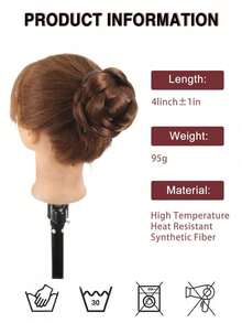 Elegant Women's Hair Accessory, Donut Bun Synthetic Hair Scrunchie, Elastic Clip-In Hair Extension, Heat Resistant Synthetic Fiber, Versatile Design, Suitable For All Hair Types, Secure Wear, Suitable For Daily And Occasions, Hair Styling Set, Hair Styling Tool Set ,Hair Styling Kit ,Hair Tool Kit Beauty Home Hair Accessories - Multicolor - View 5