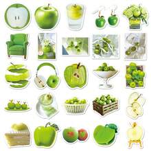 50 piezas Pegatinas de manzana verde de dibujos animados, regalos, pegatinas estéticas, pegatinas de manzana verde lindas, decoraciones de manzana Kawaii, pegatinas de frutas, pegatinas de vinilo resistentes al agua para monopatín, equipaje, portátiles, parachoques, suministros para fiestas temáticas - Multicolor - Ver 5