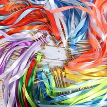 20pcs Colorful Double-Layer Ribbon Fairy Wands With Bells - Durable, Feather-Free, No Power Needed Party Decorations For Birthday And Celebration Events