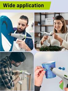 Narbell 12V Cordless Glue Gun, 2000mAh Battery, 12s Fast Preheating With 15pcs 11mm Big Glue Sticks, Typ-C Rechargeable, Ideal For DIY Decoration - Light Grey - View 5