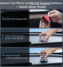 Upgraded 360° Nano Gel Vacuum Magnetic Phone Holder, Car Phone Holder , Suction Cup Phone Mount For Car/For 17 Pro Max,Retractable Hands-Free Suction Cup Phone Mount For Car/Gym/Mirror/Smooth Surface, Compatible With Android And All Smartphones - A - View 4