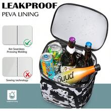 Tuwubi - Mochila enfriadora de 35/42 latas mochila enfriadora aada a prueba de fugas para hombres y mujeres impermeable suave cara almuerzo camping playa viajes bolsa enfriadora de hielo - Estampado de vaca+M - Ver 3
