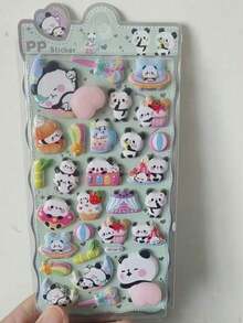 Thick 3D Cute Animal Foam Stickers, Soft Adorable Butt-Shaped Stickers, Suitable For Decorating Children/Girls Phone Cases, Sticker Books - Multicolor - View 14