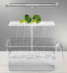 TendenciaContenedor Almacenamiento Y Organizador De Refrigerador 3.8lCalidad premium - Transparente 3,8L - Ver 11