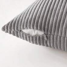 [Free Shipping]MIULEE Pack Of 4 Neutral Grey Gradient Decorative Throw Pillow Covers 18x18 Inch Soft Boho Striped Corduroy Pillow Covers Modern Farmhouse Home Decor For Sofa Living Room Couch Bed - 中性灰 18吋 x 18吋 4件裝 - 查看 7