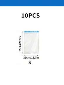 10/5/3/1pc Vacuum Storage Bags, Vacuum Bags, Clothes Vacuum Bags, Foldable Storage Bags, Manual Air Pump Bags, Thick Hand Roll Storage Bags, Travel Clothes Storage Bags, Vacuum Compression Bags, Luggage Clothes Vacuum Storage Bags