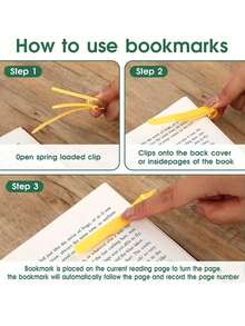 1 szt. Automatyczna, wielofunkcyjna zakładka z miękkiego silikonu z funkcją automatycznego przewracania stron, odpowiednia do wszystkich książek, zeszytów, map, idealny prezent dla uczniów i zachęcający dzieci do nauki - Wielokolorowe - Zobacz 10