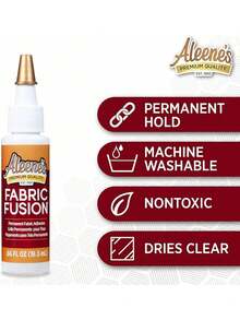 EstiloAleene's Pegamento para Tela, Trial Tacky Pack, Transparente, 5pk, 1Versión mejorada - Paquete adhesivo para tela - Ver 4