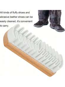 EstiloWene Cepillo para Limpiar Zapatos, Quitar Manchas Limpieza de Cuero Suavidad Cepillo de Madera crepé Limpiar Muebles Tamaño pequeño para Zapatos de Cuero Nobuck para Zapatos de Gamuza para UsoVersión mejorada - 1 - Ver 5