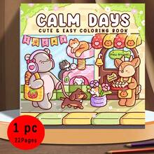 (Edição Luxo Aprimorada, Papel Mais Grosso, 20,5*20,5cm) "Livro de Colorir Dias Pacíficos", Adequado para Casais, Famílias, Festas, Dia dos Namorados, Aniversários e Outras Datas Comemorativas. Suprimentos de Pintura e Aprendizagem, 22 Páginas, Livro, Livro de Colorir, Suprimentos de Aprendizagem, Escola, Natal, Halloween, Aniversário, Presente de Volta às Aulas, Livro de Colorir, Adultos, Presente de Natal, Livro de Colorir - Peça única - Visão 7