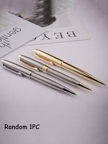 1pc Classic High-End Business Pen, Business Twist Ballpoint Pen 1.0mm Exquisite Design Black Ink Refill Rollerball Pen, Suitable For Signature Business Office Supplies For Men And Women, Luxury Black Ink VIP Client Exclusive Metal Ballpoint Pen - Multicolor - View 10