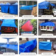 Heavy-Duty Double-Sided Waterproof Cloth, With Bright And Long-Lasting Blue And Orange Colors! Made Of Thickened PE Material, It Has Excellent Rainproof And Sunproof Effects; Reinforced Anti-Tear Design Extends Its Service Life; All Edges And Corners Are Reinforced And Stitched, With Evenly Distributed Metal Eyelets; It Is An Ideal Protective Partner For Garden Greenhouses, Logistics Transportation, Temporary Work Sheds, And Camping Life. - Màu xanh lam - Xem 6