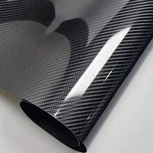 1 cuộn phim dán xe PET sợi carbon màu đen, decal bảo vệ thân xe, decal sợi carbon cho ô tô và xe máy. - Một kích cỡ phù hợp cho tất cả - Xem 3