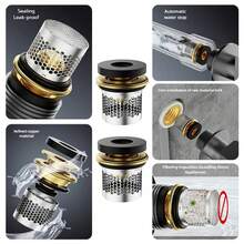 Filtro fuerte válvula de parada de agua junta de latón anillo de sellado válvula angular junta de silicona filtro parada accesorios para grifos de agua 1-8 Uds - 6 piezas - Ver 4
