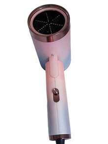 1pc Gradient Pink High Power Hair Dryer, Foldable, Portable For Travel, Create Smooth And Shiny Hair - Pink - View 6