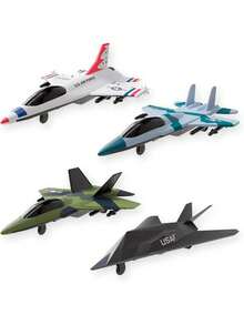 EstiloTendenciaUnited Sates  - Paquete De 4 Aviones Fundidos A PresióN De EscuadróN De Aviones Militares, Jets De Combate Militares, Modelos De AvióN De Aire Fundido A TroquelCalidad PremiumVersióN Mejorada - Air  de la Fuerza Aérea - Ver 9