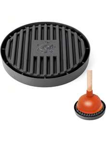 EstiloBandeja De éMbolo - Alfombrilla De Secado Al Aire Para éMbolo De Inodoro, Soporte De éMbolo Atrapa Goteos, Absorbe El Agua Del éMbolo Y Se Seca RáPidamente, Solo Soporte Para éMbolo DeVersióN Mejorada - 1 - Ver 1