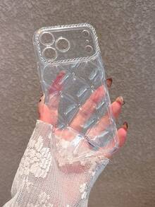 Rhinestone Diamond Luxury Transparent Phone Case Compatible With Iphone 17 Pro Max/17 Pro/17 Air/17/16 Pro Max/16/16 Pro/16 Plus/16e/15/15 Pro Max/15 Pro/15 Plus/11/12/13/14 Pro Max/11 Pro/11 Pro Max/12 Pro/12 Pro Max/13 Pro/13 Pro Max/7 Plus/14 Pro/14 Pro Max/14 Plus, Minimalist Creative Soft Shell