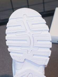 ‌Zapatillas deportivas infantiles para niñas y niños con diseño de detalles rosas y blancos, suela resistente, antideslizante y cómoda.‌ - Blanco - Ver 9