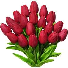 5支仿真郁金香，触感逼真，仿真植物，家居、餐厅、客厅、户外花园装饰，母亲节礼物，生日礼物，毕业季礼物，婚礼季礼物，插花艺术，摄影道具，秋季，春季，花瓶，花墙，花环，新娘捧花，婚礼装饰，DIY花环材料，生日派对装饰材料，家居装饰配件，情人节。 - 紅色 - 查看 1