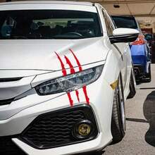 Car Headlight Claw Stickers - Creative Engine Hood And Eyebrow Racing Stripes, Car Modification Scratch Cover Stickers - A - View 3