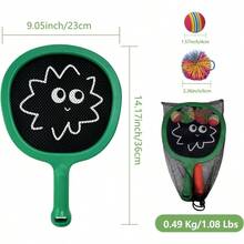 Portable Paddles and Bouncy Balls Set for or Adults Indoor Outdoor Activities Sport Game for Beginner or Intermediate Fun Play Swing Racket in Beach Pool Backyard Playground Lawn Park or Court - como en la foto - Ver 5