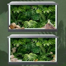 Pegatinas de enredaderas de selva tropical, fondo de terrario de reptiles, fondo de acuario, decoración de fondo de pecera, decoración de paisajismo de hábitat de mascotas - A - Ver 6