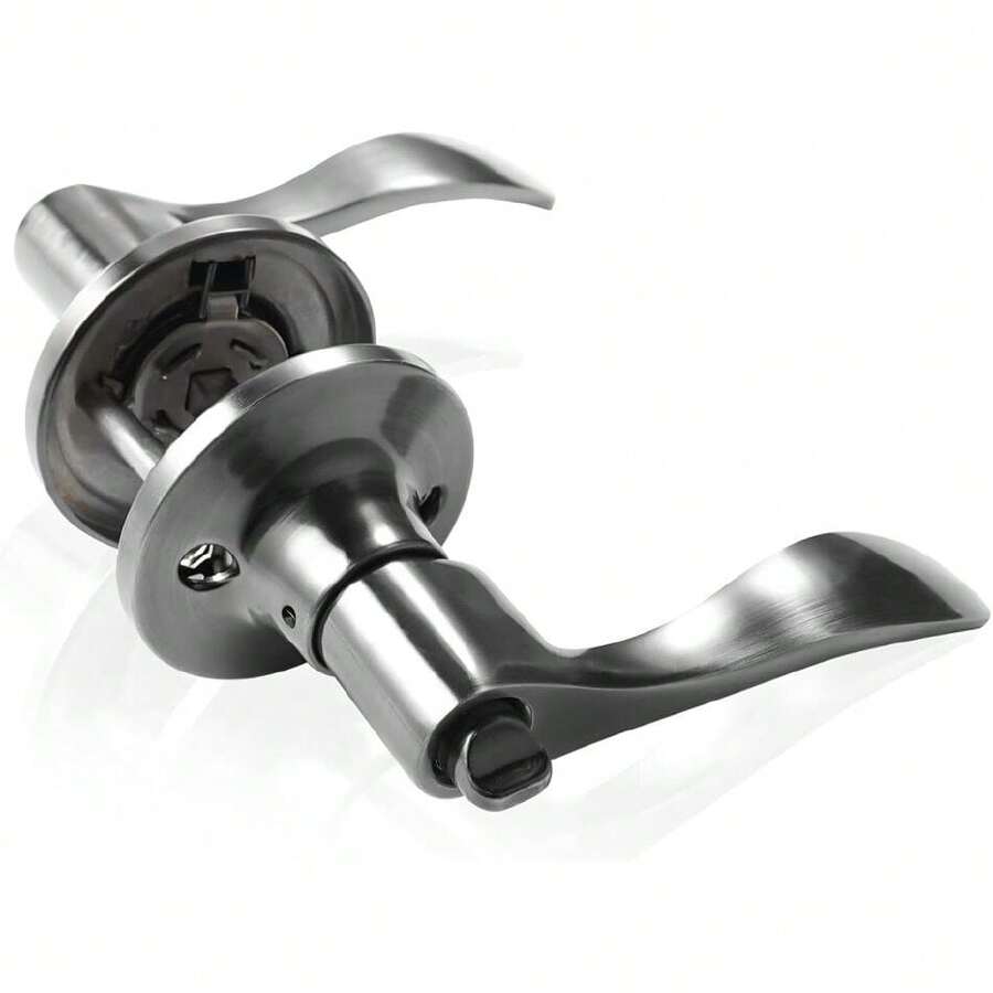 Cerradura de Manija de Cromo Espejo y Níquel Satinado Cerradura de Puerta Palanca de Puerta para Recámara, Paso y Baño con Llave SW-54ET03SN20,37269467 - Amarillo Mostaza - Ver 1