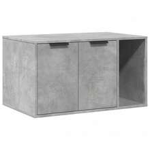 vidaXL Meuble de bac à litière pour chat cinza beton bois d'ingénierie - Cinza - Ver 2