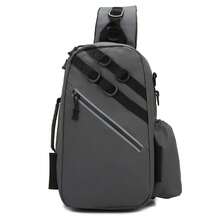 Fishing Sling Bag For Men, Functional Chest Pack & Crossbody Tackle Storage Bag, Multi-Layer Fishing Gear Organizer With Large Capacity Compartments, Adjustable Shoulder Strap, Durable Water-Resistant Material, Hands-Free Angling Chest Bag For Lures, Tools, Accessories, Outdoor Fishing, Hiking & Travel - Multicolor - View 5