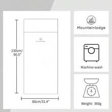 Mountainlodge - Saco de dormir para estaciones de clima cálido con bolsa de transporte resistente ligero y agradable a la piel para camping senderismo y mochilero. - Blancoconcierreizquierda - Ver 5