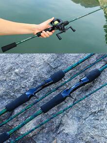 SOUGAYILANG 1.68/1.8M Carbon Fiber Fishing Rod With Ceramic Guides, High Sensitivity Ultralight Pole With Comfortable EVA Handle,Spinning&Casting Rod For Bass/Trout/Saltwater&Freshwater - Green - View 9