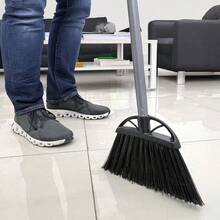 (3 Pack) 10" Angle-Cut Poly-Bristle Household Broom – Durable For Indoor/Outdoor, Sweeps Debris & Pet Hair - Gói 3 - Xem 1