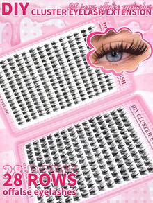 392pcs/28 Rows Cartoon Eyelash Clusters, Cartoon Eyelash Clusters, Anime Clusters, Eyelash Extension Clusters, Natural Makeup Eyelashes, Fairy Eyelash Clusters, Cartoon Individual Eyelashes, Suitable For Beginners - D - View 6