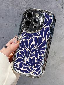 Teardrop Pattern Phone Case, Abstract Geometric Style, Phone Case For IPhone 17 Pro Max 17 Air 17Pro 16 15 14 13 12 11 Pro Max, Unique Gift Idea, Modern Organic Design, Dark Blue Fluid Art, Contemporary Drops Theme, Stylish Home Decor Accent, Artful Abstract Gift. - 多色 3 - 查看 4