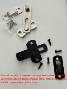 一套可翻转滑动谷仓门锁 - 180°翻转滑动门闩，不锈钢谷仓门锁，适用于车库、浴室、宠物门和窗户，不锈钢门栓，不锈钢门闩，家用门栓门闩，简易浴室门闩防盗门闩 - 彩色 - 查看 12