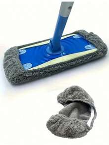 Bộ 1/3/6 miếng lau nhà tái sử dụng màu xám - Miếng lau nhà bằng sợi microfiber có thể giặt được, dùng được cả khi ướt và khô, tương thích với nhiều loại chổi lau nhà, lý tưởng để lau sàn nhà và sàn gỗ (Không bao gồm chổi lau nhà) - Xám - Xem 12