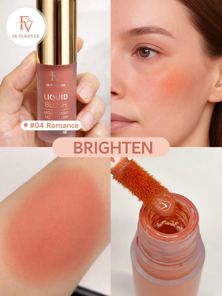 FV High-Pigment Liquid Blush, Long-Lasting & Buildable, Lightweight & Blendable Texture For Natural Dewy Makeup Look, Rare Brand Cosmetics, Ideal For Women & Girls, Perfect For Winter, Y2K Fashion, Great Gift For Birthday & Christmas, Essential For Parties, Best Color