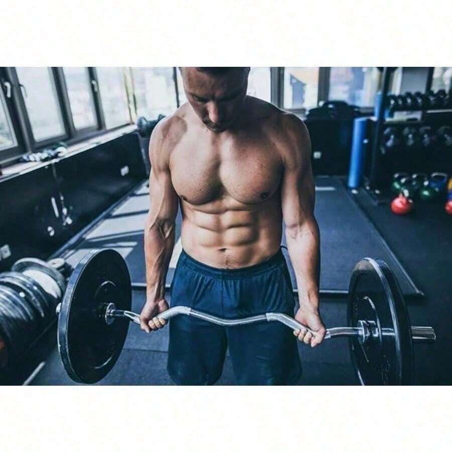 Barra Z Olímpica 20lbs para Curl y Bíceps – Acero Sólido, Ideal para Entrenamiento de Fuerza en Casa o Gimnasio.mancuernas para ejercicio/barra para hacer ejercicio/mancuernas/pesas para hacer ejercicio - por defecto - Ver 1