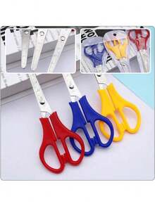 EstiloTendenciaTofficu Tijeras Escolares Para NiñOs Con Escala, 12 Piezas, 13.2 Cm, Punta Redonda, Acero Inoxidable, Colores Surtidos, Para Manualidades, Diy, Oficina Y HogarCalidad PremiumVersióN Mejorada - 1 - Ver 9
