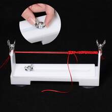 1 pieza Herramienta de telar de trenzado con 2 pinzas, Jig de cuerda DIY para hacer pulseras y collares a mano, Kit profesional de fabricación de joyas - Blanco - Ver 1