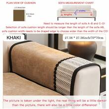 Four Seasons Universal Chenille Non-Slip Sofa Cushion Light Luxury Thick Seat Cushion Cover Blanket Warm Cover Towel Backrest Towel Armrest Towel Pet Pad Bedroom Office Sofa Protective Cushion Cover Decorative Pad Can Also Be Used For Bedside Pad Living Room Pad Baby Crawling Mat 1/2/3/4 Seat Sofa Cushion 1 Piece Gifts Birthday Graduation Sofa Cover Couch Cover Sofa Covers Room Decor Living Room Decor - Khaki - View 13