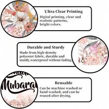 1pc Watercolor Lantern & Crescent Moon Backdrop, Eid Mubarak Islamic Ramadan Ramadan Decorations & Home Supplies - Multicolor - View 6