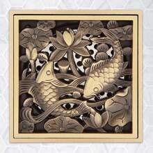 Drenaje de piso de latón antiguo de 10 cm, desagüe del piso de la ducha Rejilla del desagüe del desagüe del baño Rejilla, tapa del desagüe del piso, colador del desagüe de desechos(#4),37268827 - Multicolor - Ver 5