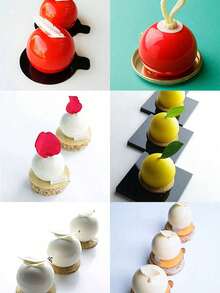 1 pieza Molde esférico de silicona 3D, desmoldado fácil y antiadherente, molde esférico blanco para hornear, adecuado para mousse, fondant, postres de arte azucarado y herramientas de pastelería - Blanco - Ver 11
