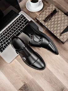 2026 Spring New Men's All-Season Leather Shoes: Fashionable, Practical, Multifunctional. Soft Leather Business Formal Men's Shoes In Large Sizes. Suitable For Any Occasion - Black - View 5